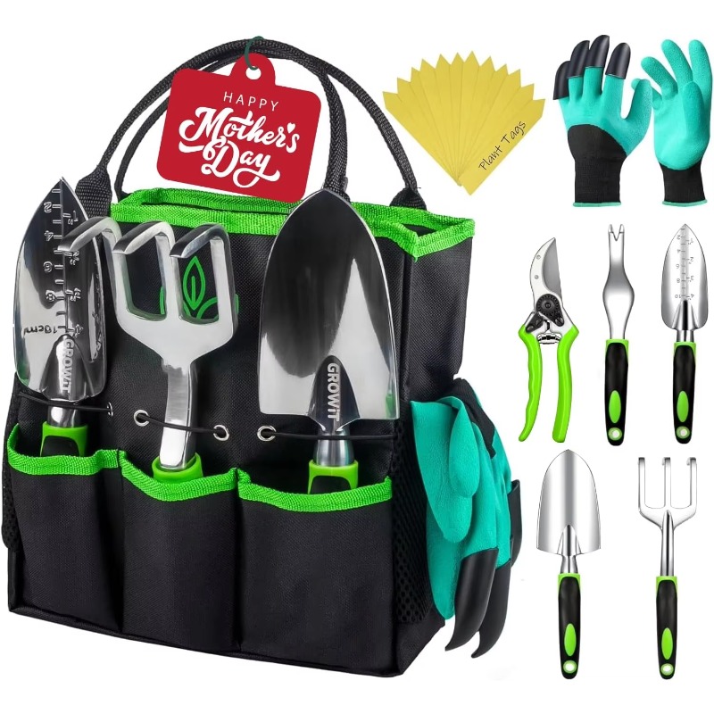 Trowel Garden Tools - Set di 9 Attrezzi da Giardinaggio