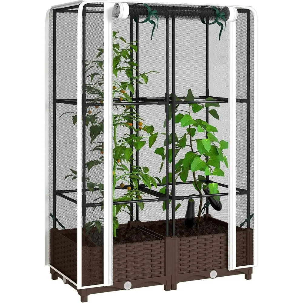 Self Watering Planter - Fioriera rialzata con traliccio, supporto per