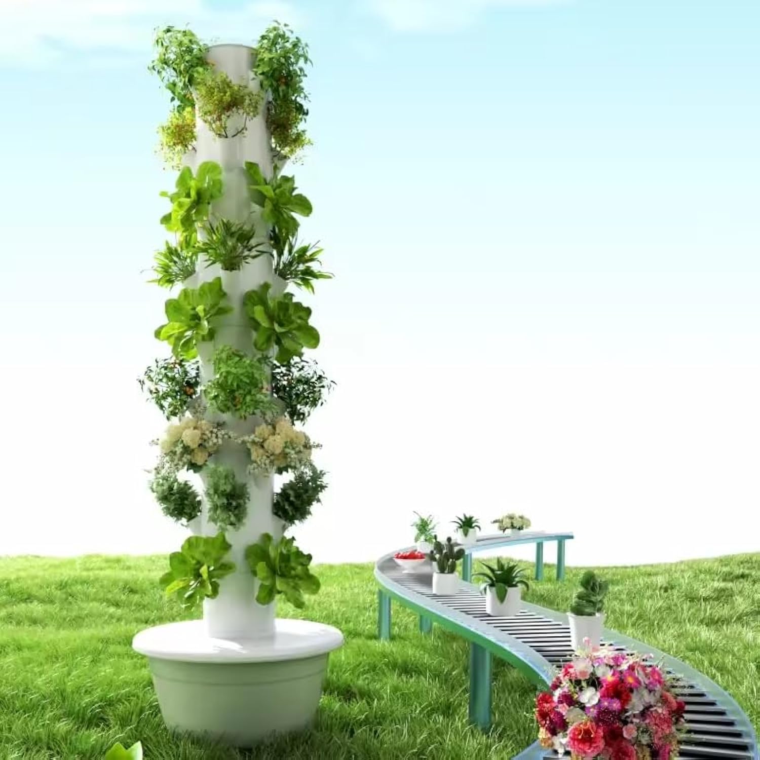Indoor Herb Garden - Torre di Coltivazione Idroponica Verticale, Sistema