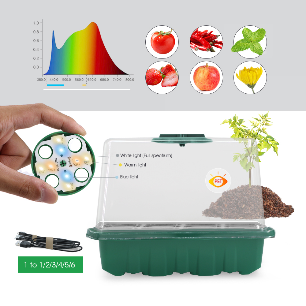 Vasi per vivaio a LED con vass - Seed Starter Tray recensione e prezzo