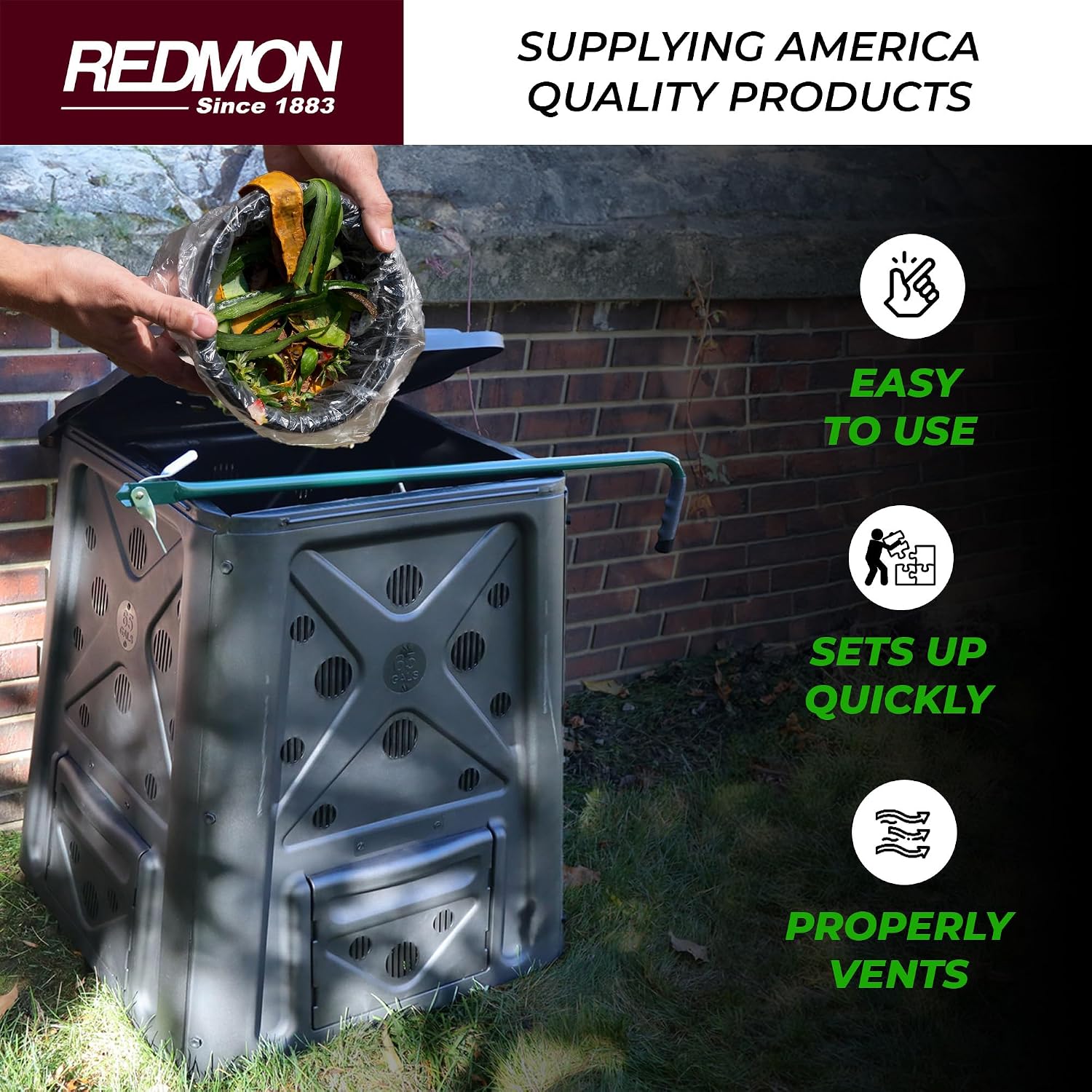 Compostiera da esterno Redmon  - Compost Bin recensione e prezzo